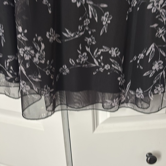 Womens Ruffle 3/4 Sleeve Mesh Blouses Loose Flowy Tops Stretchy - Picture 3 of 12